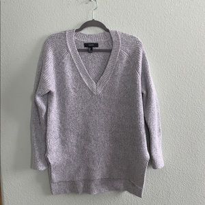 Oversized grey knit sweater